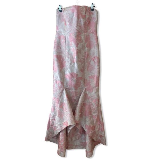 Lovers and Friends Urgonia Gown Pink Tonal brocade strapless mermaid Revolve S - Picture 4 of 13
